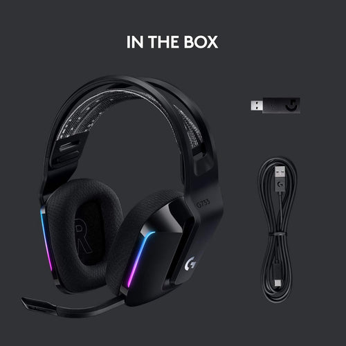Logitech G733 Lightspeed Wireless Gaming Headset - Black