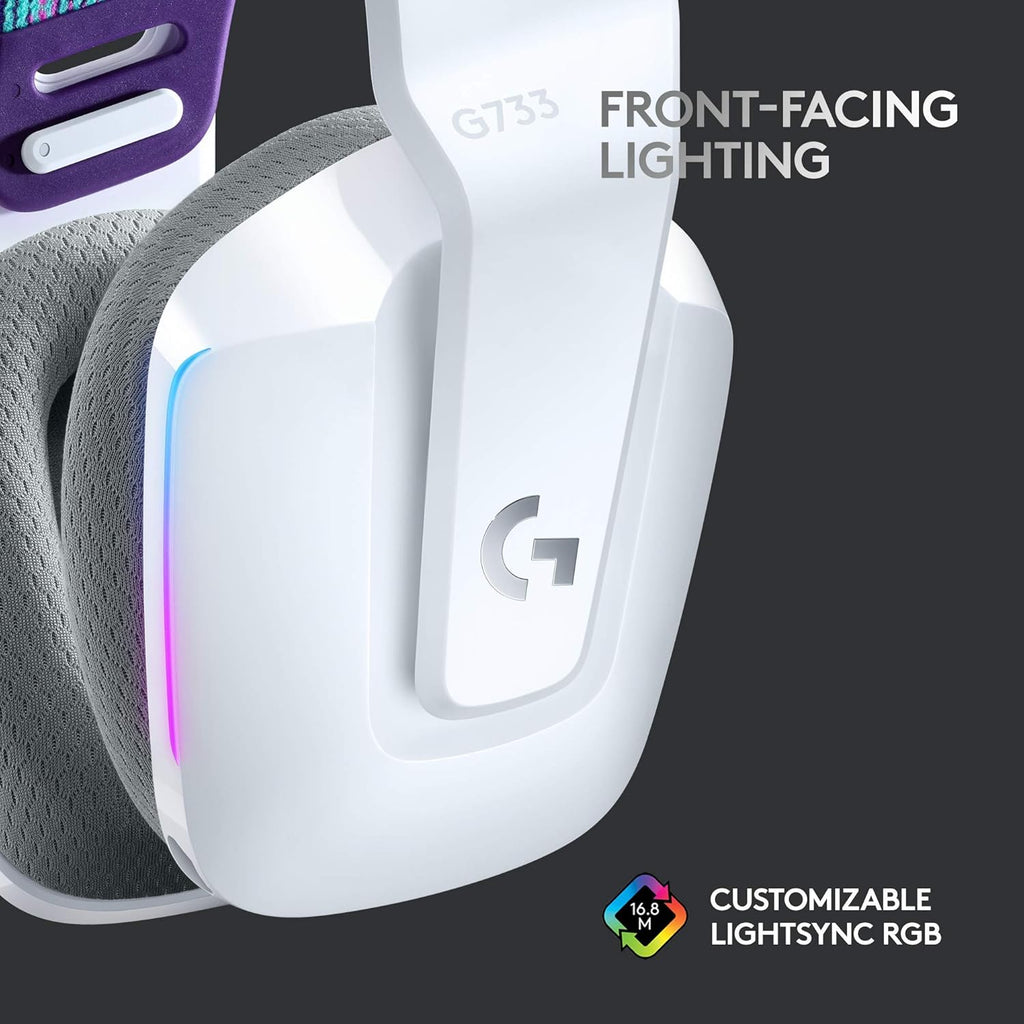 Logitech G733 Lightspeed Wireless Gaming Headset - White