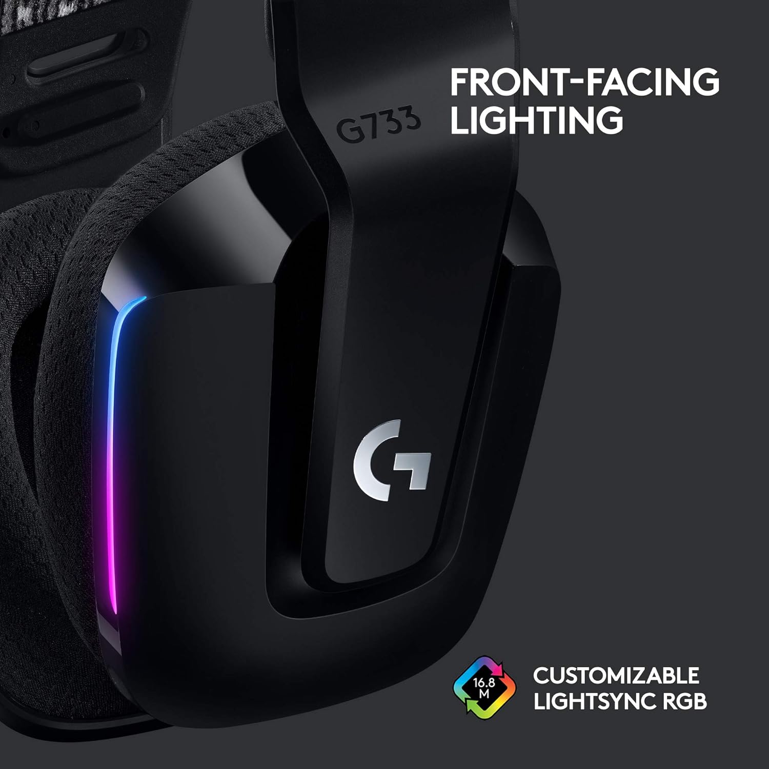 Logitech G733 Lightspeed Wireless Gaming Headset - Black