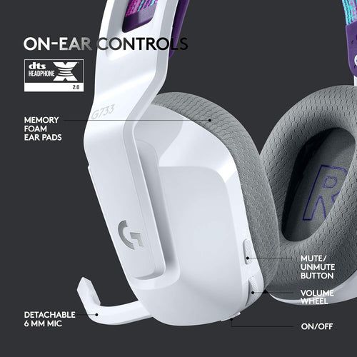 Logitech G733 Lightspeed Wireless Gaming Headset - White